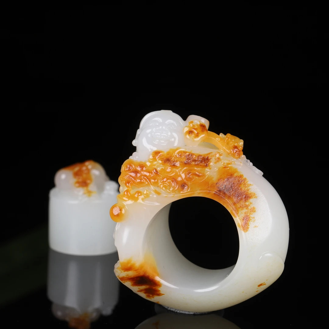 【汪氏】J-WSXD0009  J-WSXD0008 新疆和田玉（子料）望子成龙 套件