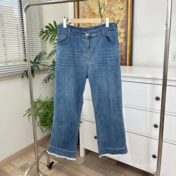 561703 女士好穿显瘦的牛仔九分裤大弹力柔软舒适