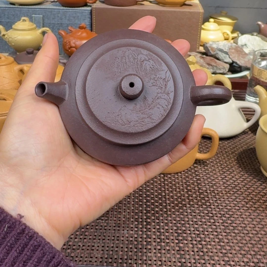 紫泥茶壶天青130毫升左右