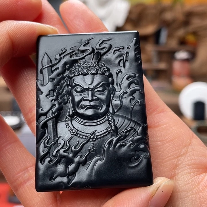 和田玉（墨玉）未镶嵌吊坠(不含链)63.7克