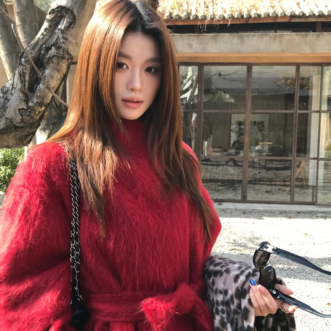 【慕斯月光】高暖95绵羊毛老钱云雾感羊绒长毛外套