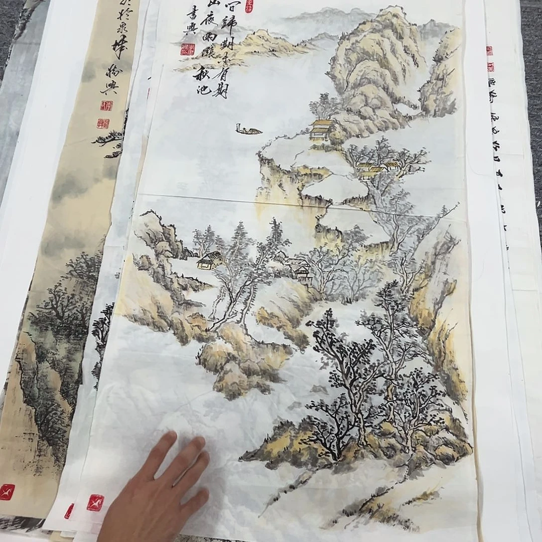 国画绘画作品多次参加100.50