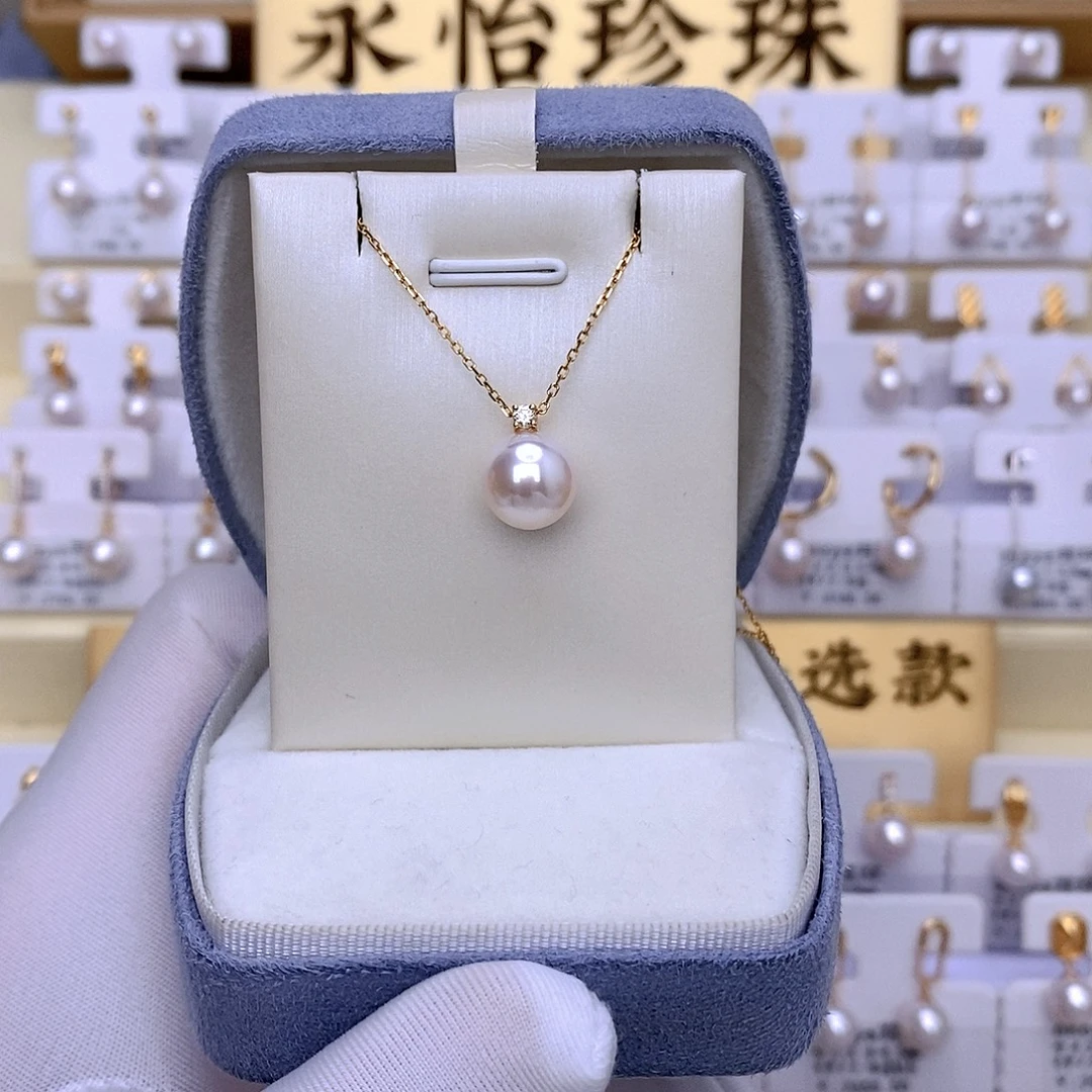 海水珍珠18K金镶嵌套链