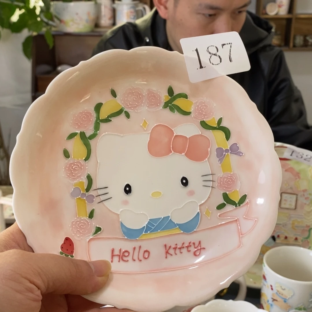 瓷片景德镇釉下彩手绘