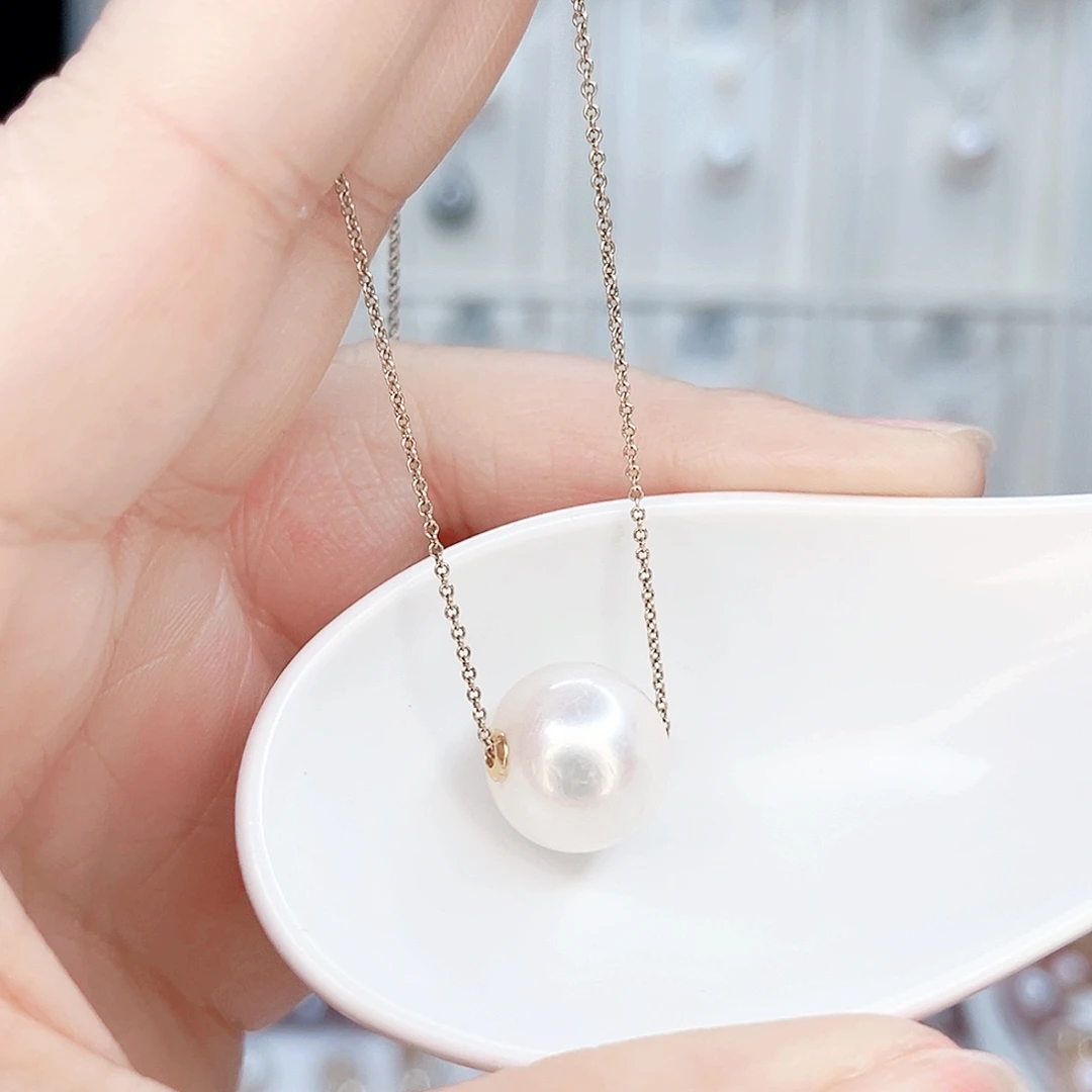 18K金镶嵌吊坠(赠链)淡水珍珠