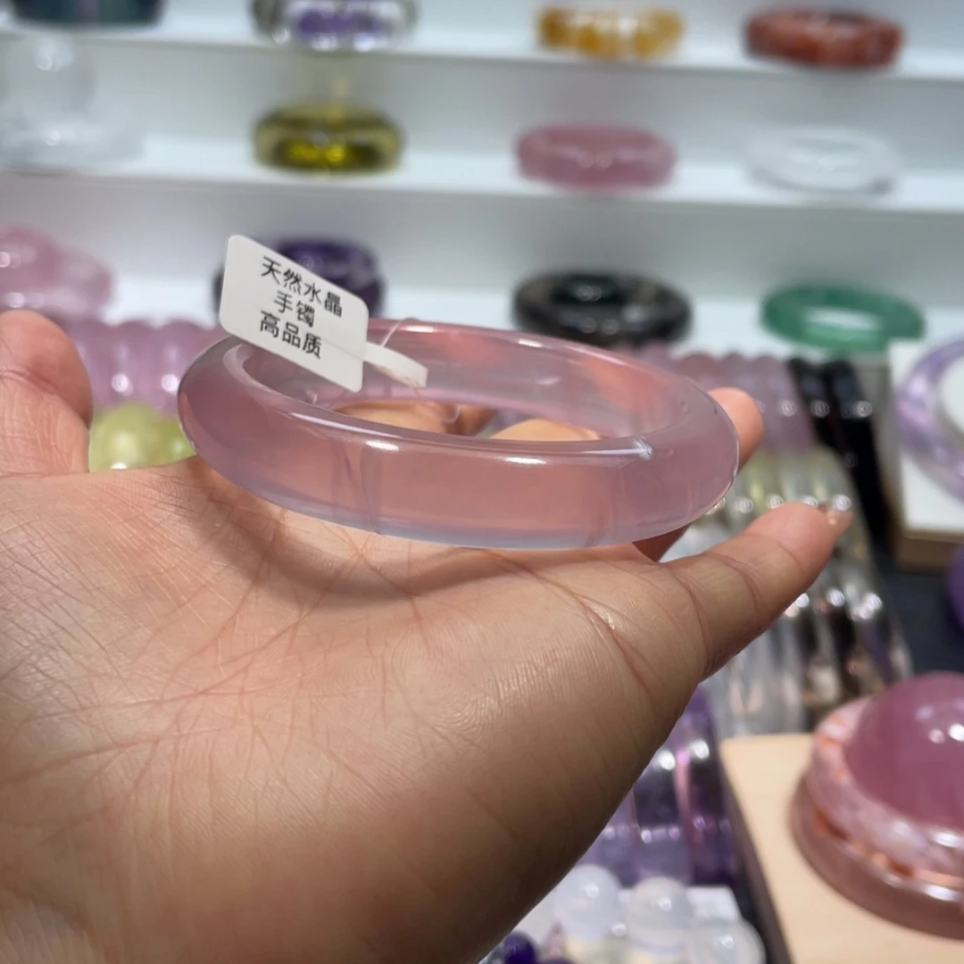 水晶手镯55圈口45号未镶嵌