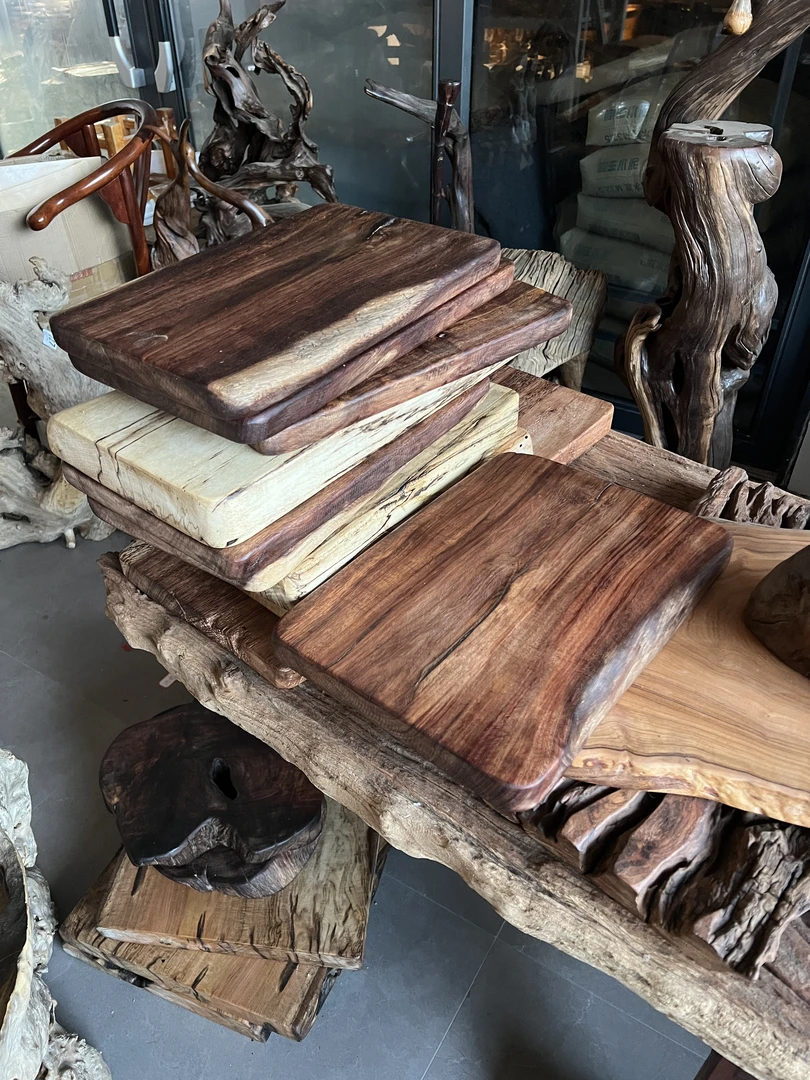 硬木实木原木手作一物一拍链接以直播间展示为主复古创意木质家具