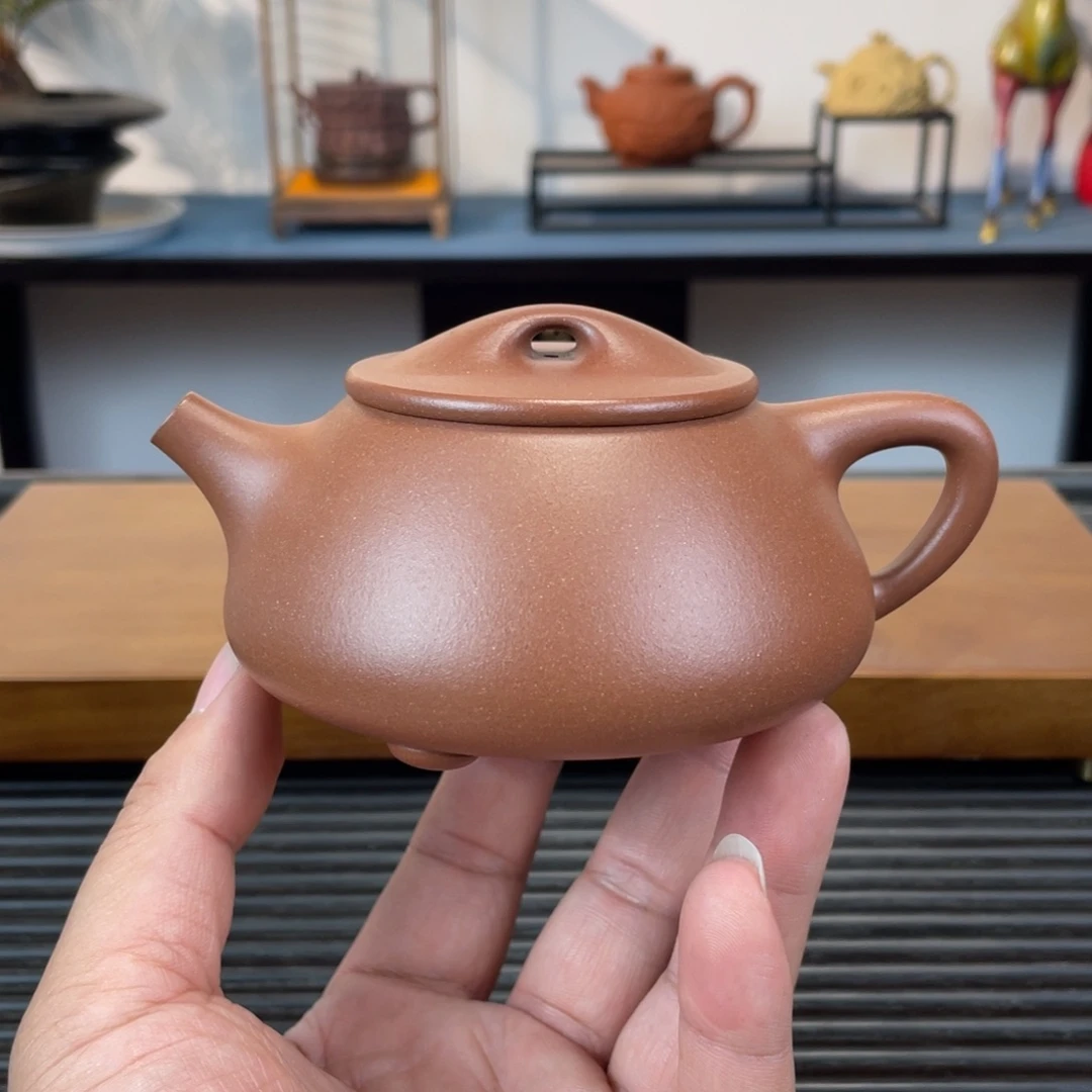 紫砂茶壶台西紫泥景舟石瓢220cc