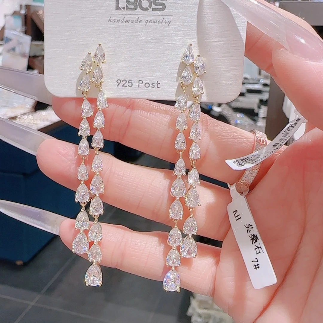 锆石铜合金925银耳环