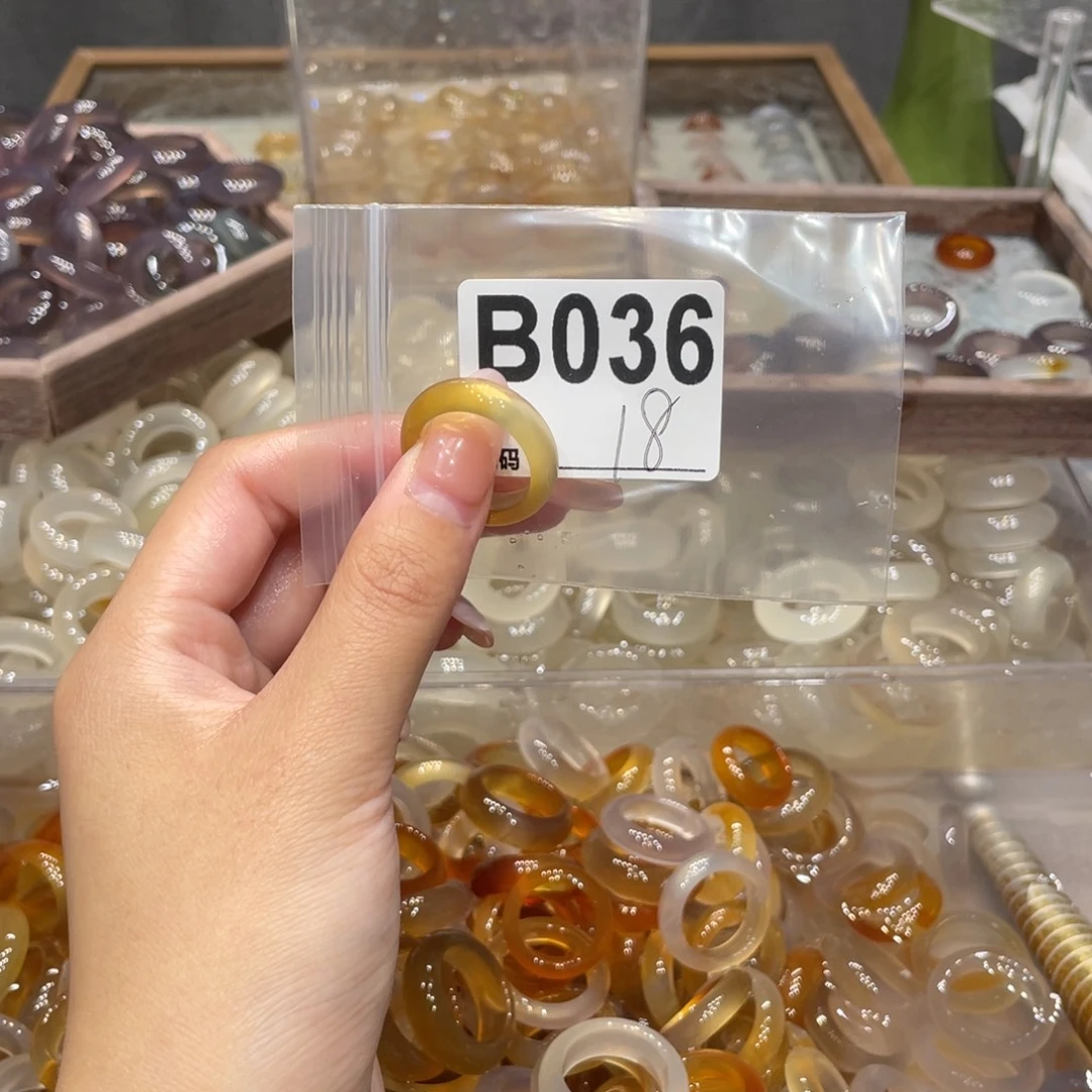 玛瑙/玉髓未镶嵌戒指036