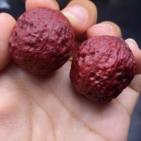 文玩核桃把件36尺蛇皮元宝