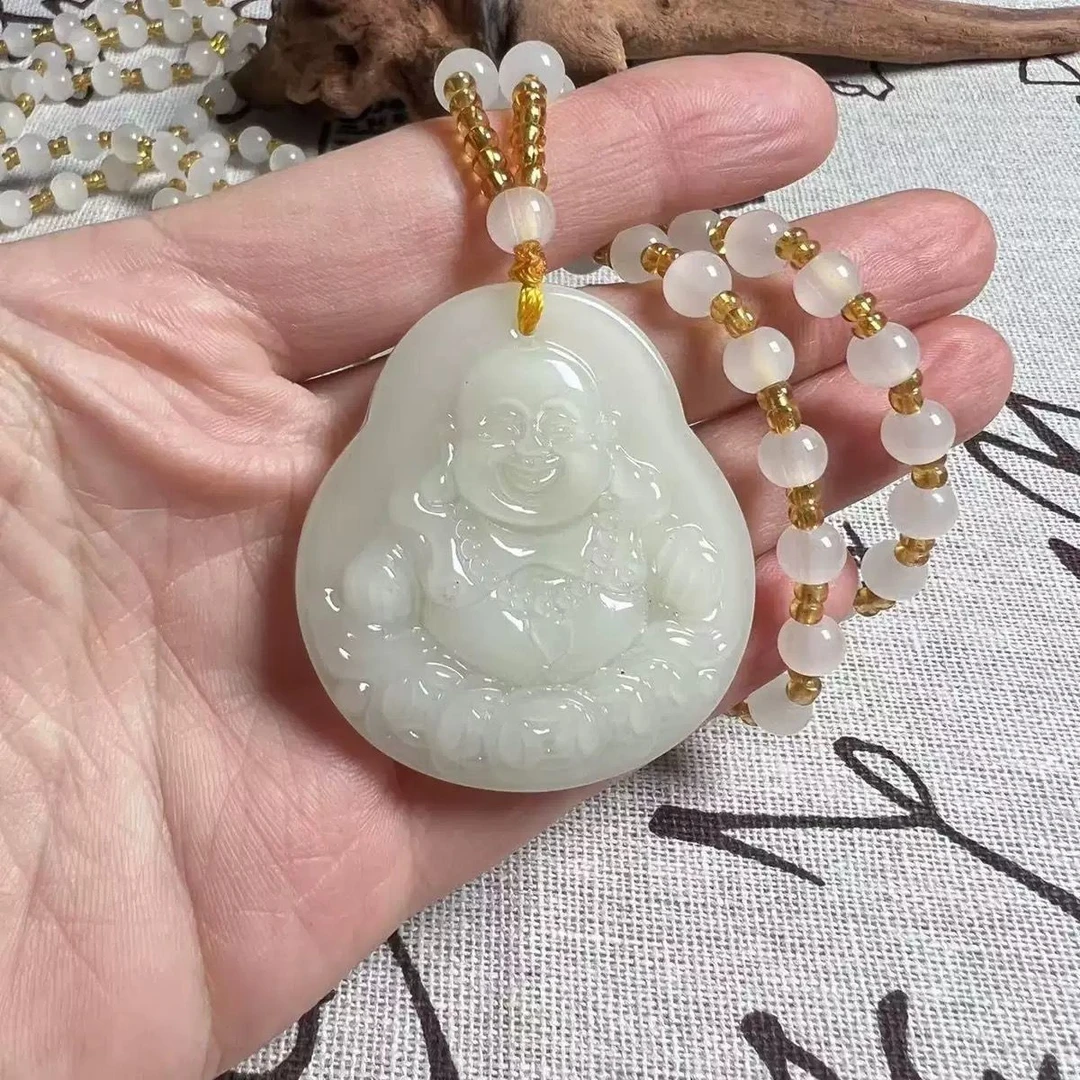 时尚平安扣民族风弥勒佛长款毛衣链ZD0821