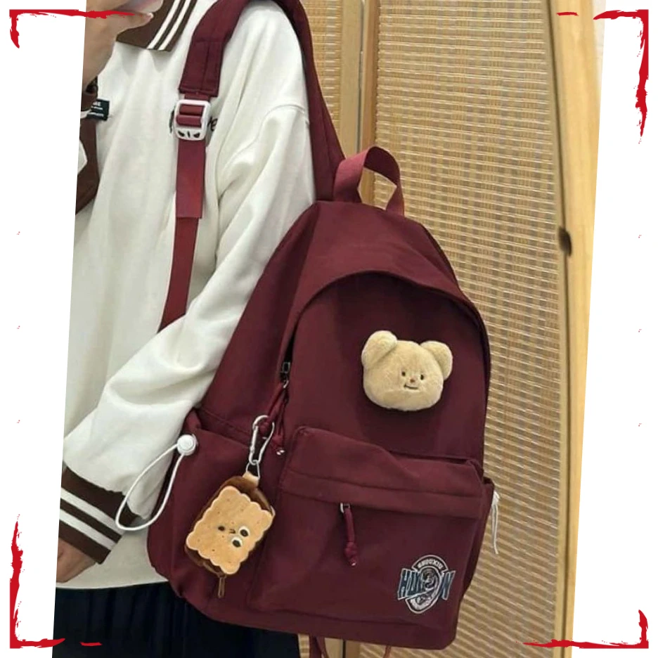 初中女生小众百搭大学生书包高中生简约少年新款ins双肩包【悦成】