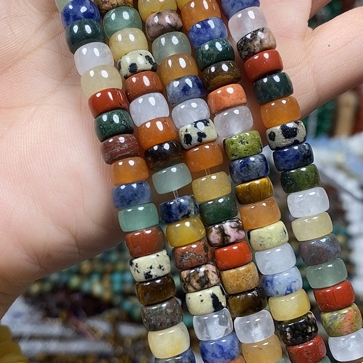 玛瑙/玉髓未镶嵌珠宝半成品多宝隔片卡7mm一条