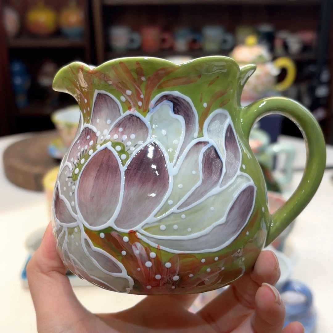 景德镇手绘高温釉下彩陶瓷茶具