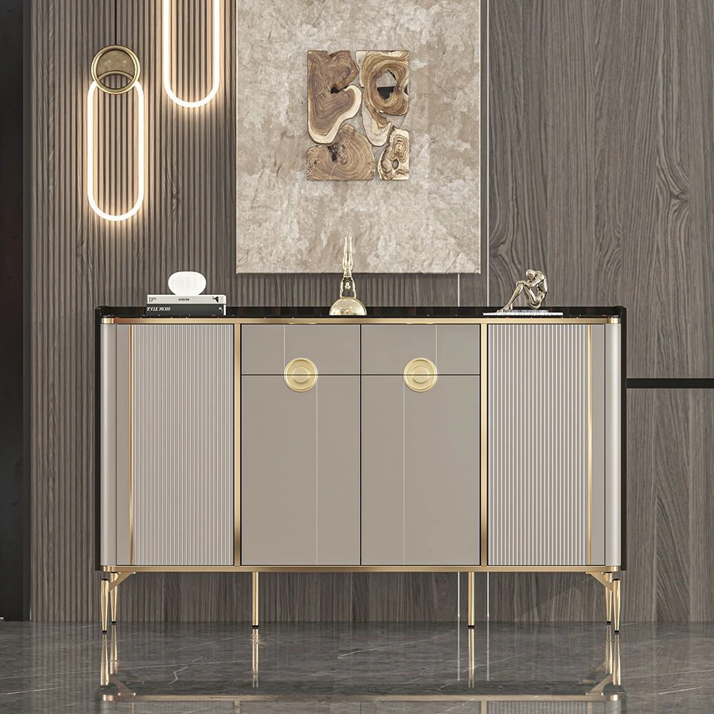 欧式美式意式轻奢新款2025爆款入户玄关储物收纳柜简约现代家餐柜