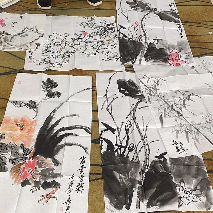 艺***生国画放漏7幅作品数