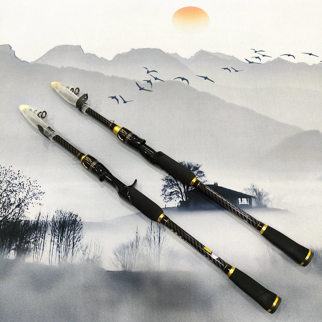 m调伸缩便携式路亚适合湖泊湖库黑亮经典不过时发泡握把防滑吸汗