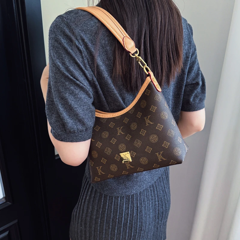 女包新款托特包高级百搭腋下包时尚小众印花单肩斜挎包