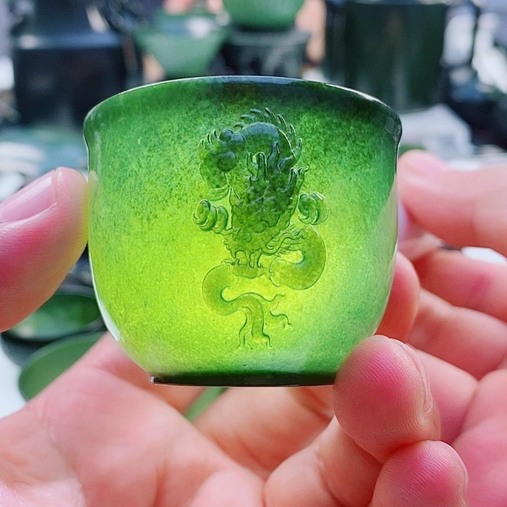 和田玉（青玉）未镶嵌把件微瑕