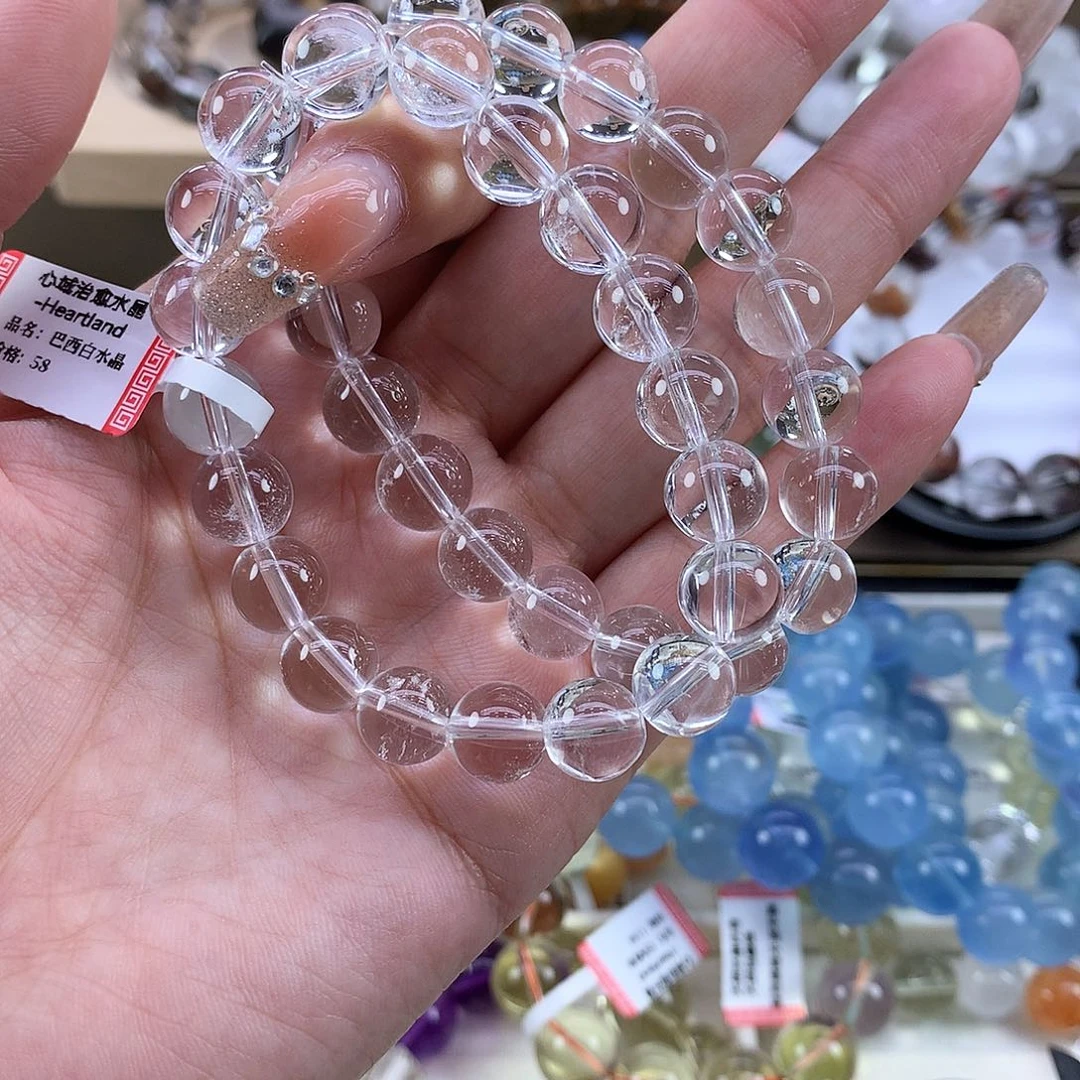 水晶手串未镶嵌10mm白水晶