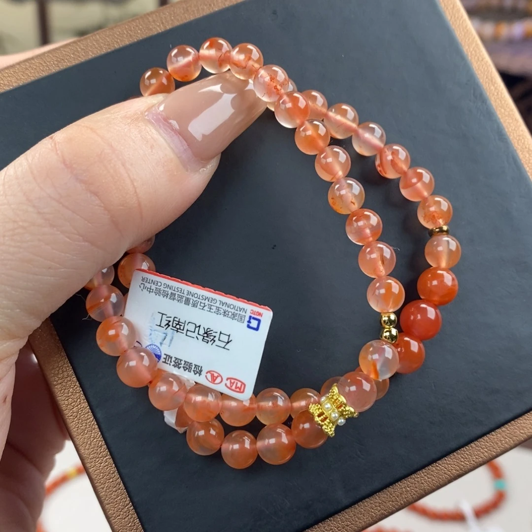 南红玛瑙未镶嵌手链