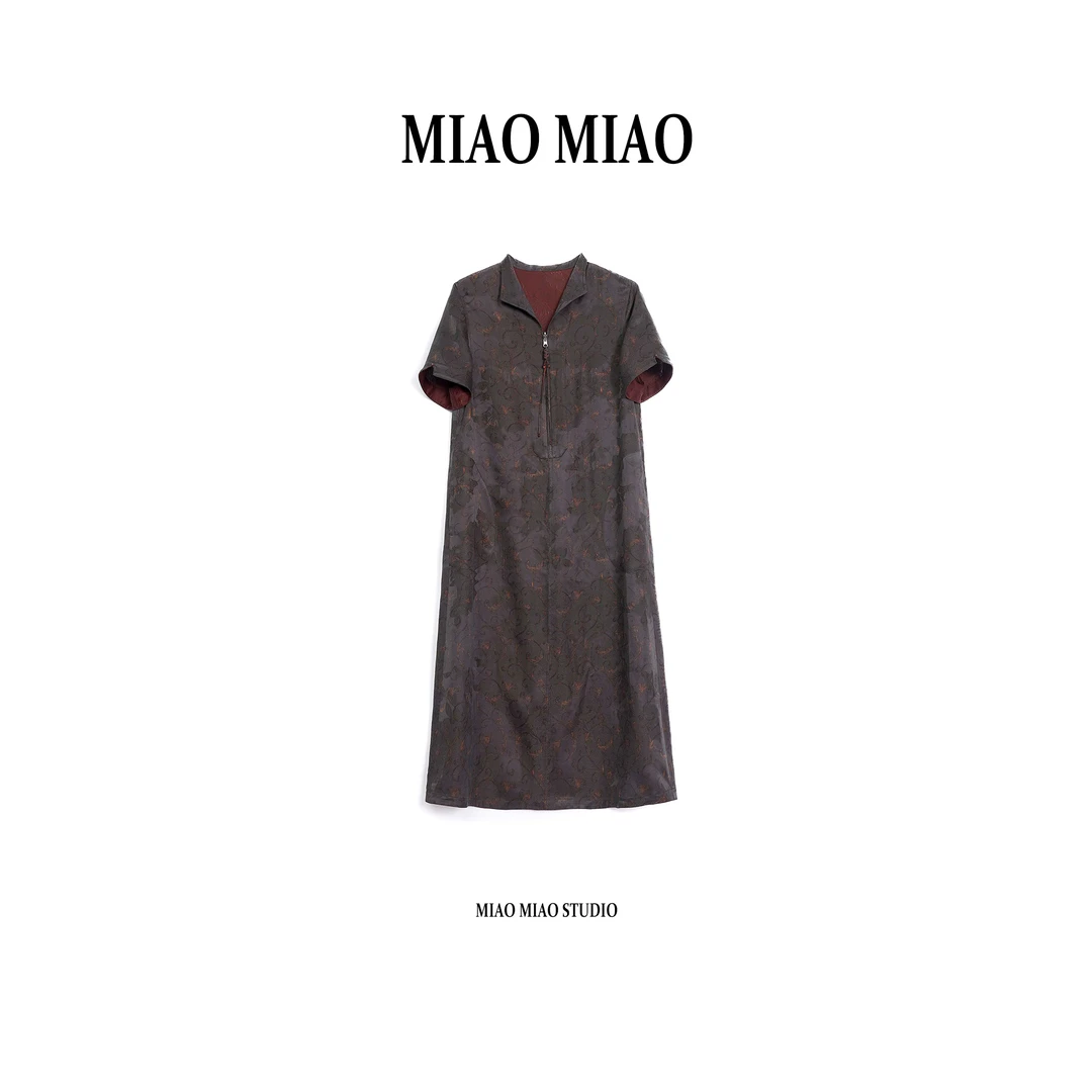 【琵琶行】淼淼家7963双面穿花萝夏季国风显瘦气质经典连衣裙