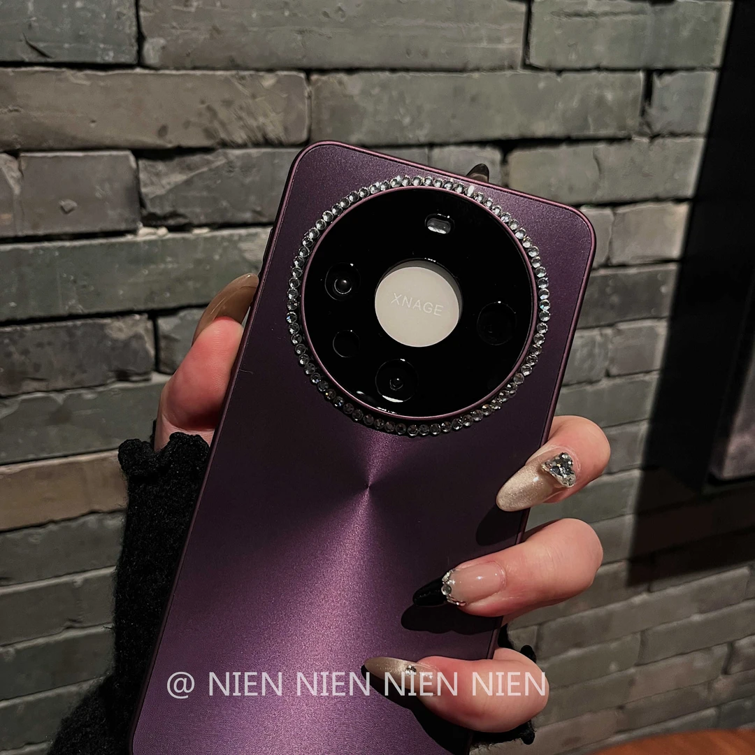 mate80高级感镜头点钻极光紫色适用华为mate60手机壳mate70prop80
