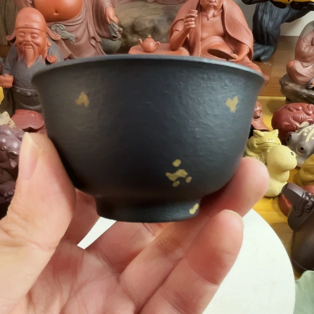 紫砂茶杯主人杯原矿撒金工艺