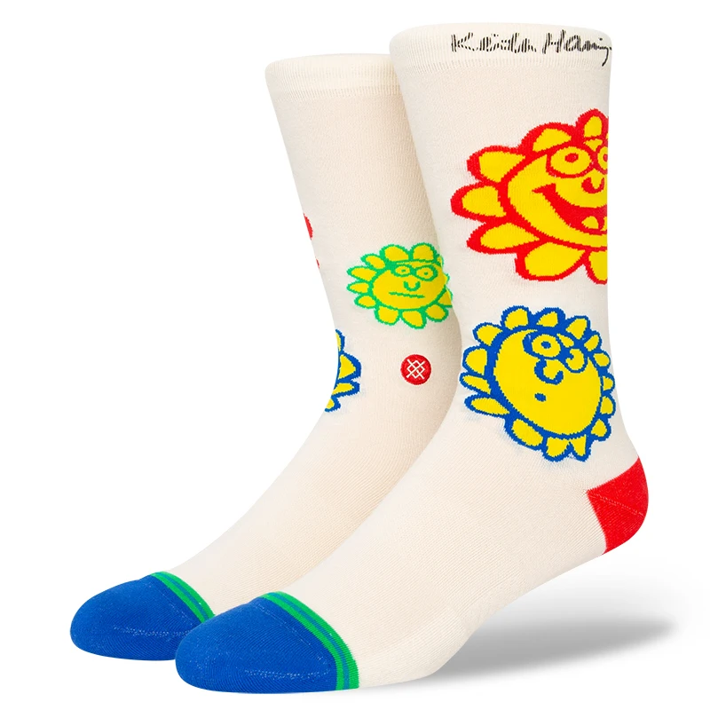 STANCE 合作款-KEITH HARING-艺术家休闲中筒时尚潮袜-D