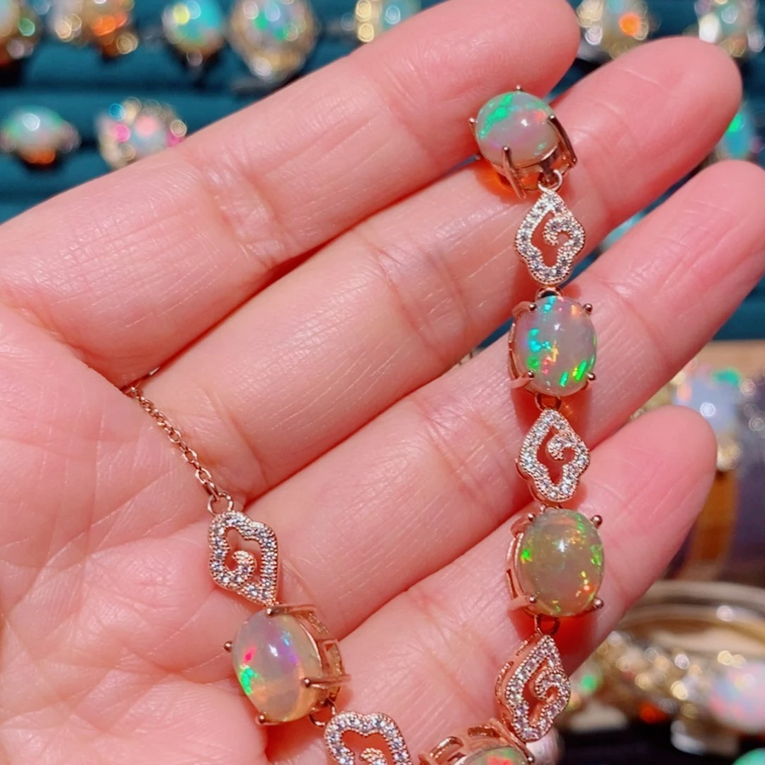 欧泊欧泊手链银S925镶嵌