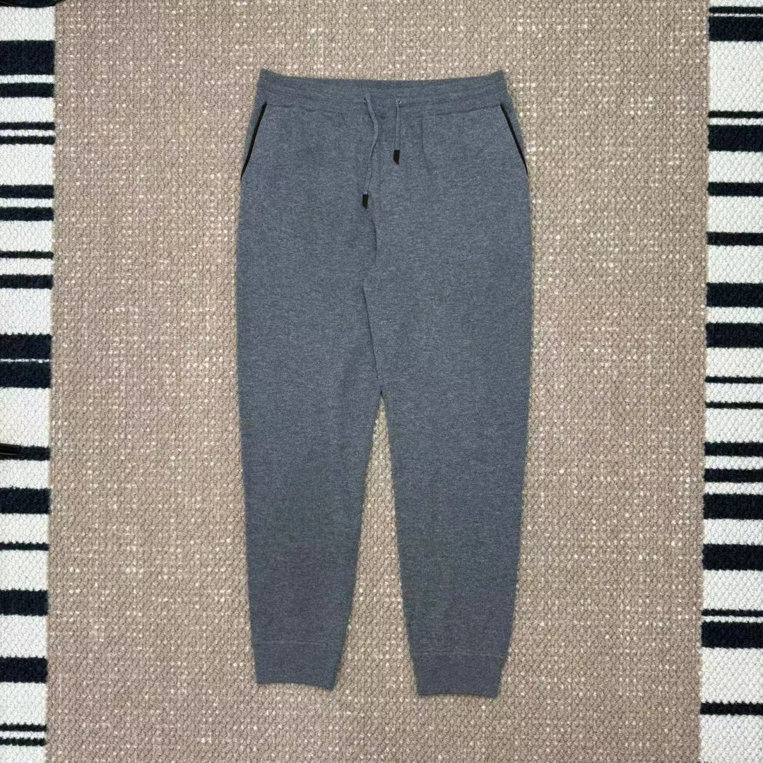 全新未使用 ZEGNA 杰尼亚经典山羊绒抽绳休闲卫裤