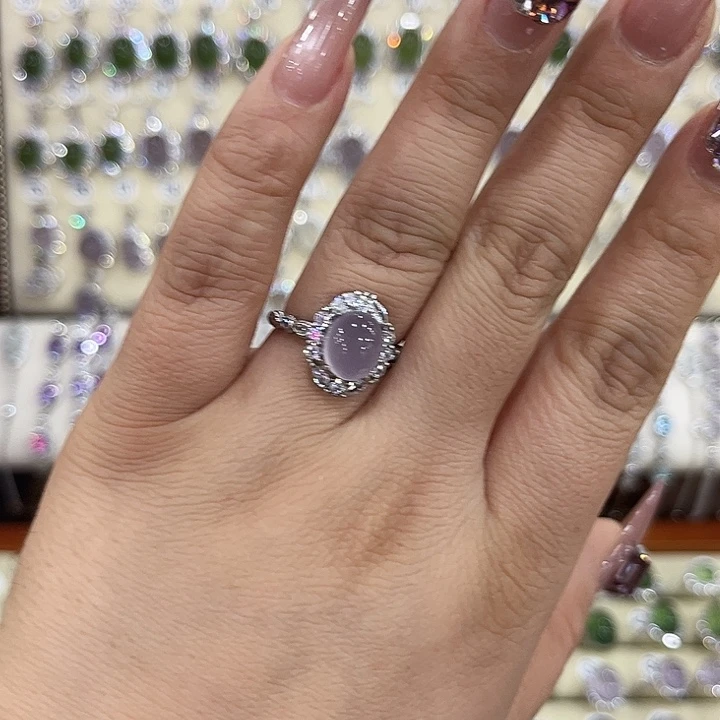 萤石银S925镶嵌戒指