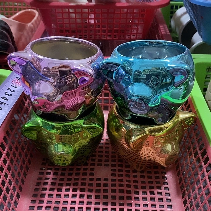 陶盆有孔 瑕疵针孔漏釉介意勿拍口 7.5高6.5