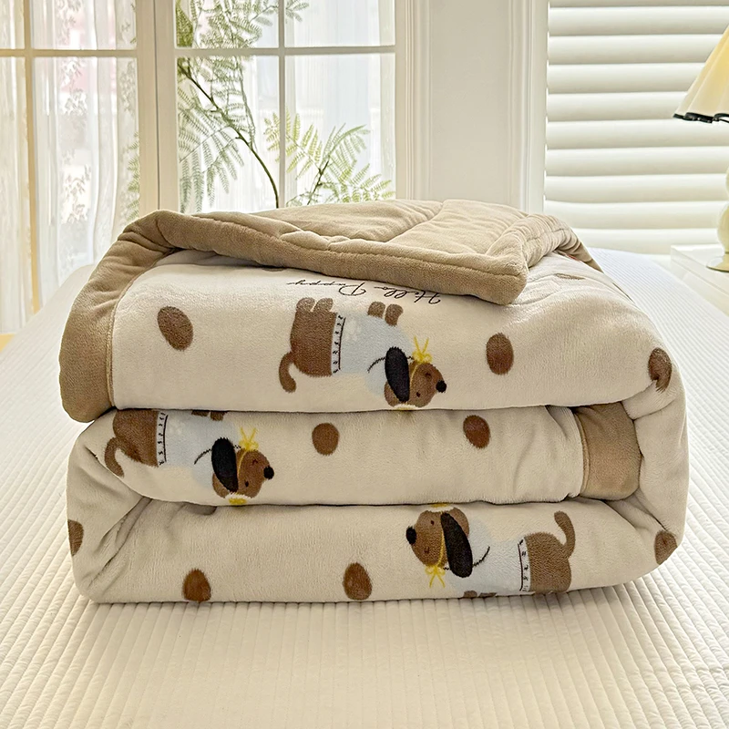 2025新款牛奶绒双面绒春秋冬被