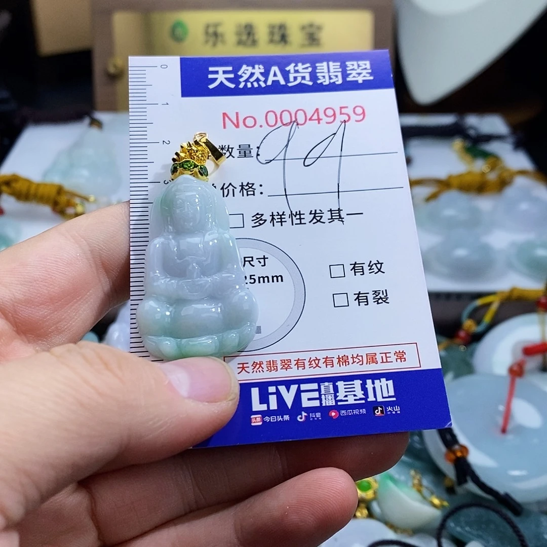 翡翠未镶嵌颈饰4959