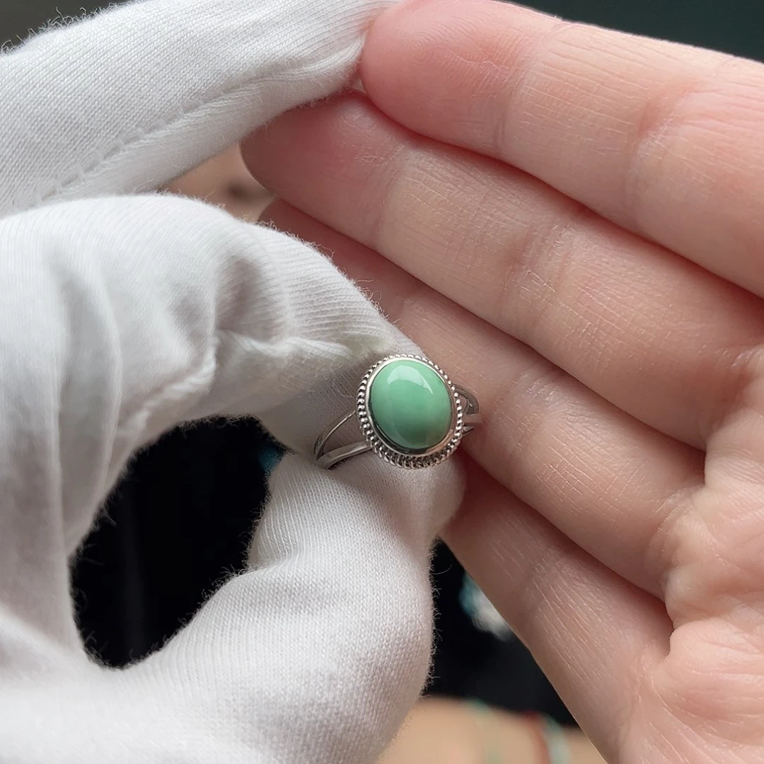 绿松石珠宝奇石银S925镶嵌