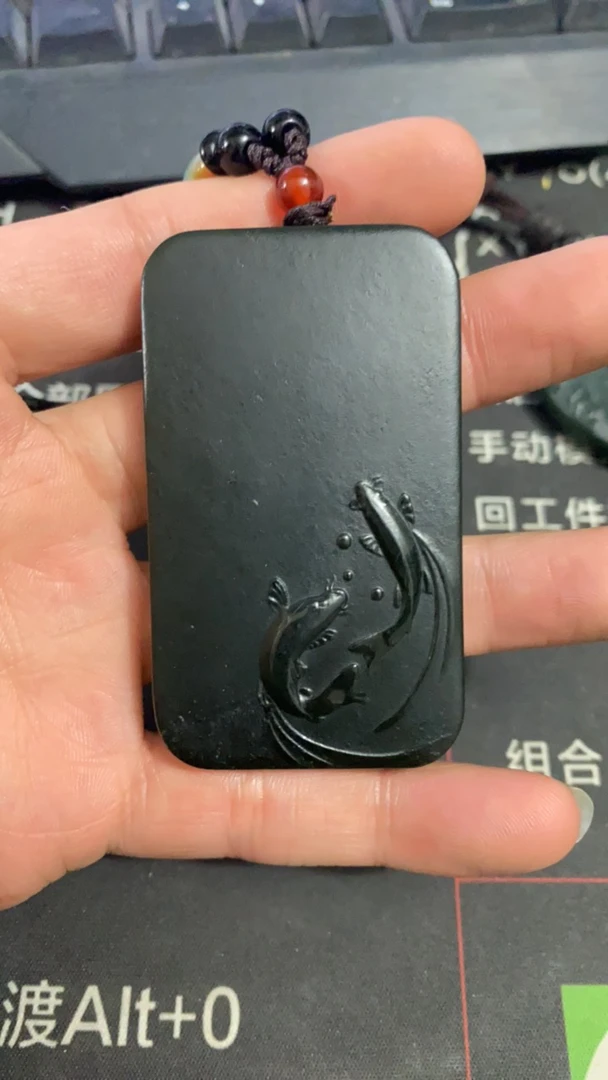 和田玉青玉双玉无事牌