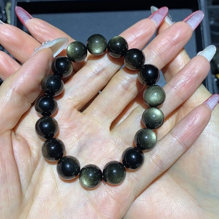 黑曜岩手链未镶嵌我***菇