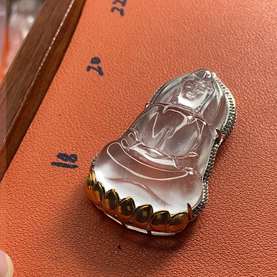 石英质玉颈饰银S925镶嵌摩**猫