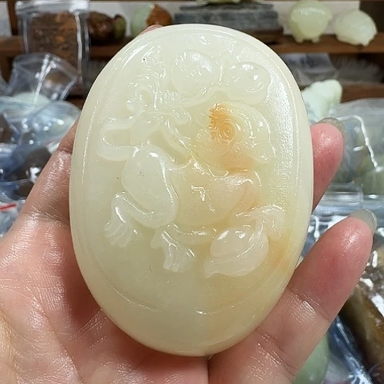 我***开砖雕石头手把件石头手把件
