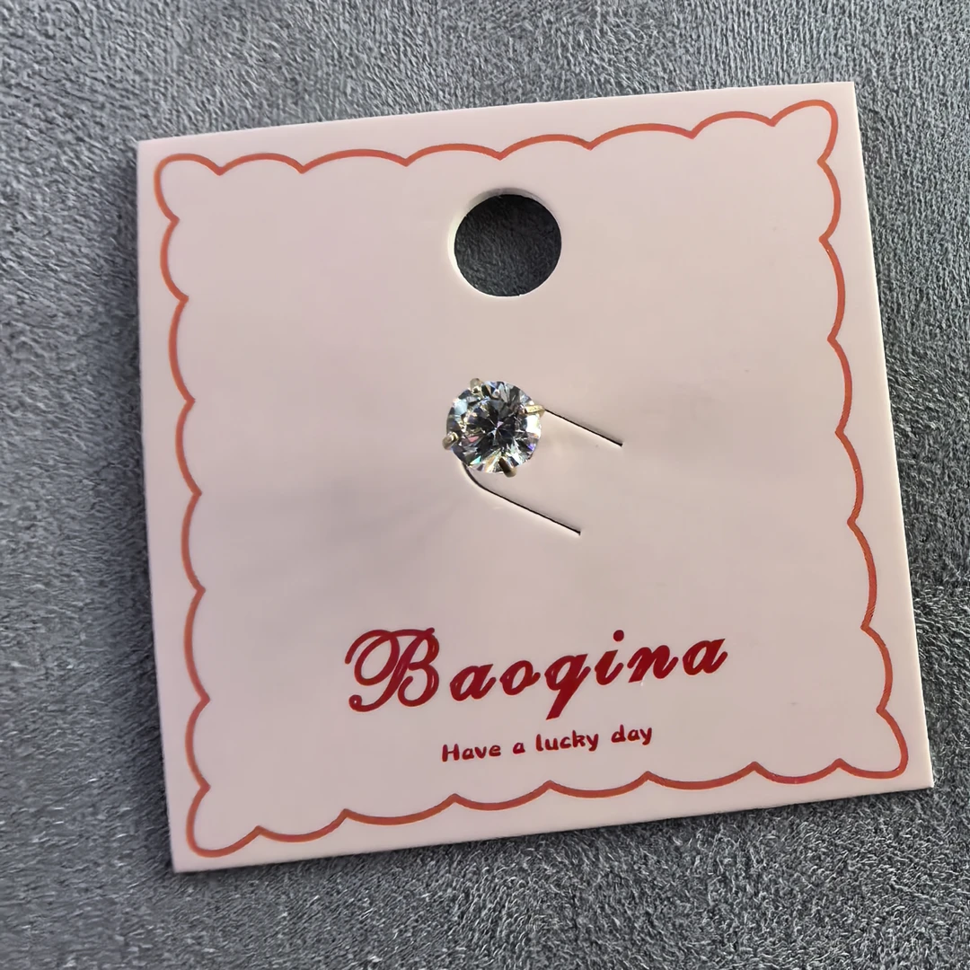 铜合金耳饰 E356浅太金色单颗闪闪拧螺丝款耳骨钉耳钉耳饰