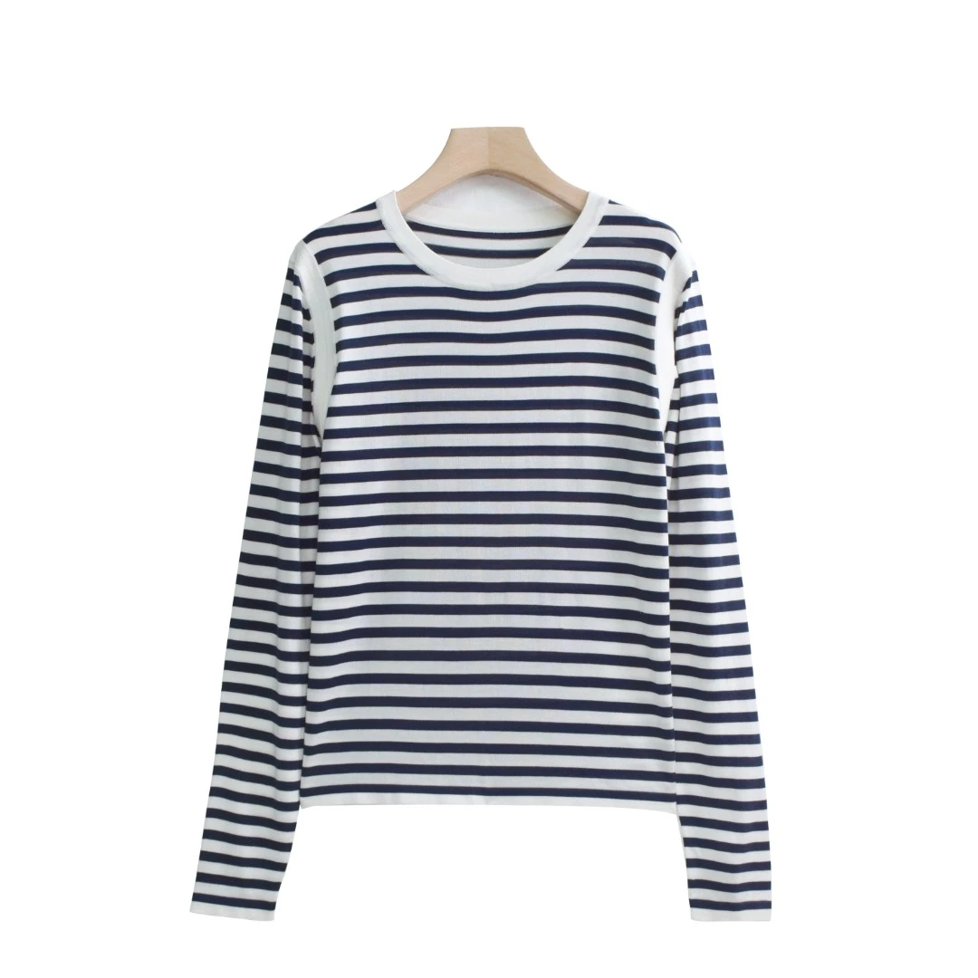 【现货】法式现代风Ce琳line经典春款天丝条纹衫A328-Y4295