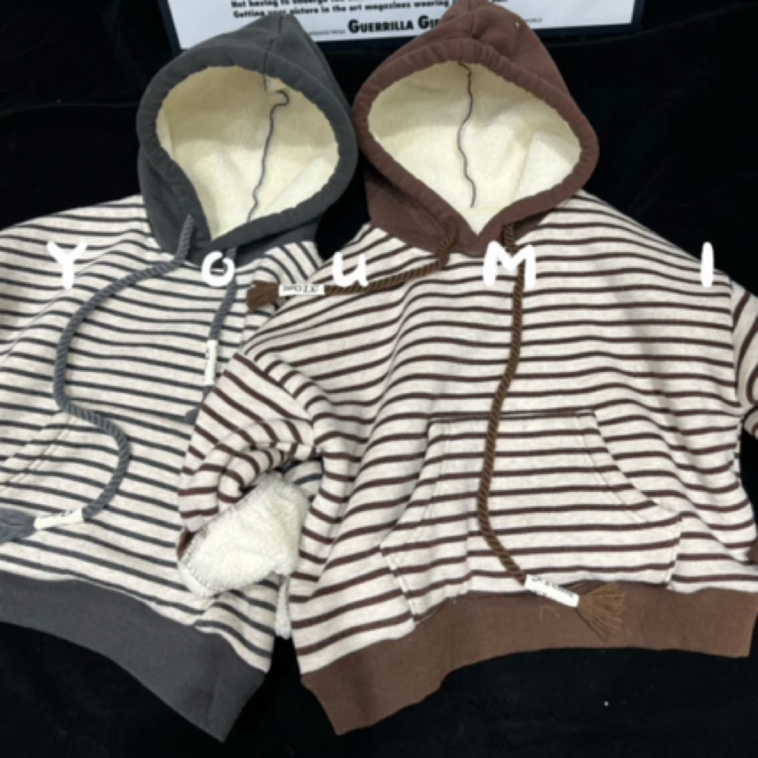 （现货）6142儿童韩版羊羔绒卫衣