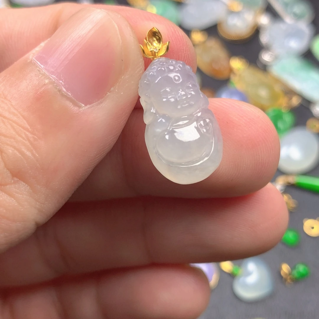 【闪购商品】颈饰18K金镶嵌翡翠翡翠