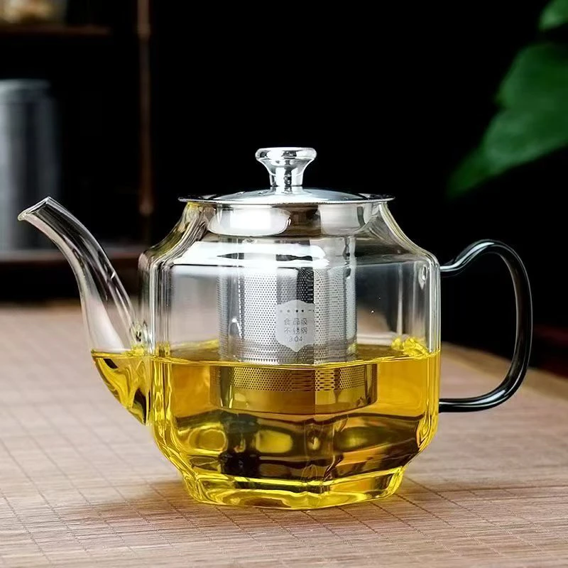 玻璃壶高硼硅耐热花茶壶泡茶壶304不锈钢内胆煮茶壶烧水壶可明火