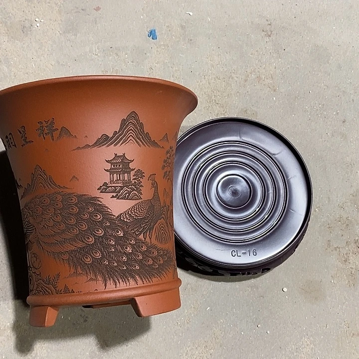 紫砂花盆紫砂花盆