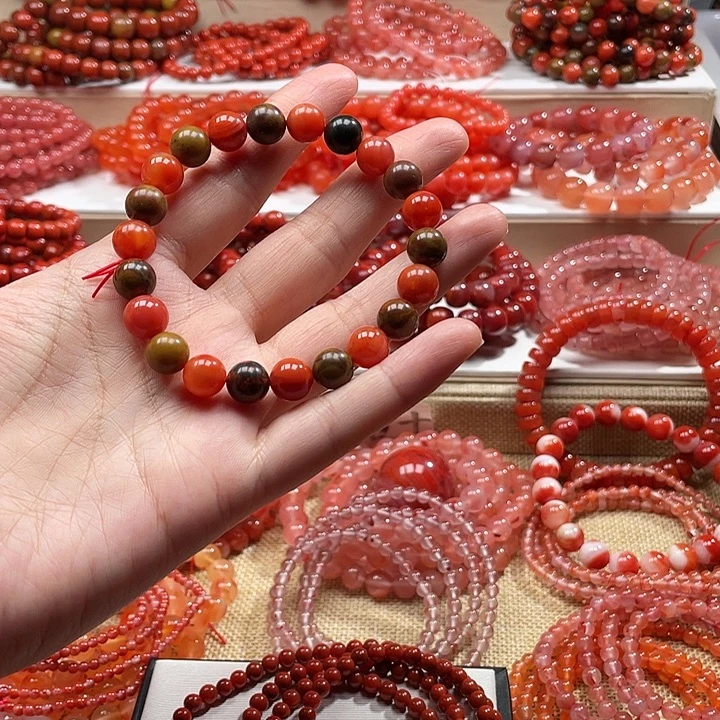 南红玛瑙未镶嵌手链