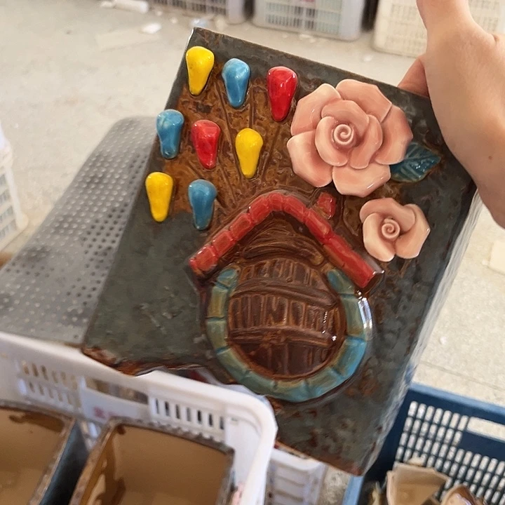 粗陶材质多肉花盆发发底孔