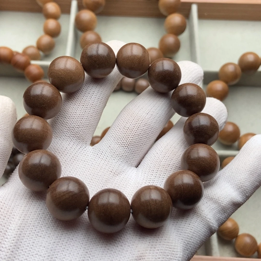 ****手串/手链檀香木1.6老山檀香黑肉奶香瑕疵手串